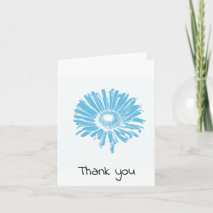 Tarjeta Blue Daisy Stamp Gracias