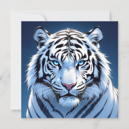 Tarjeta Blue eyed White Tiger  