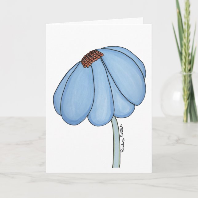 Tarjeta Blue Flower Blank (Anverso)