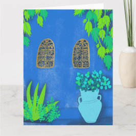 Tarjeta Blue Garden Wall Majorelle Jardin Marruecos