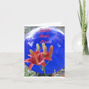 Tarjeta Blue Gazing Ball, que el amor abunde