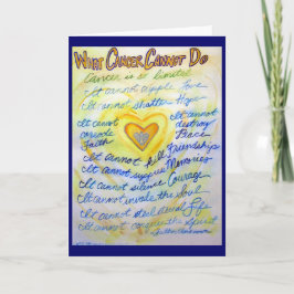 Tarjeta Blue & Gold Lo que el cáncer no puede hacer tarjet