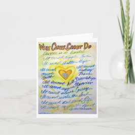 Tarjeta Blue & Gold Lo que el cáncer no puede hacer tarjet