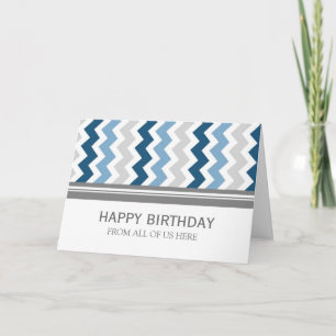 Tarjeta Blue Gray Chevron Business From Group Birday