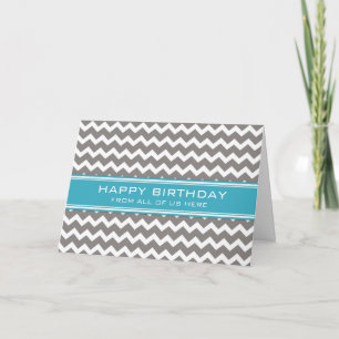 Tarjeta Blue Gray Chevron Business From Group Birday