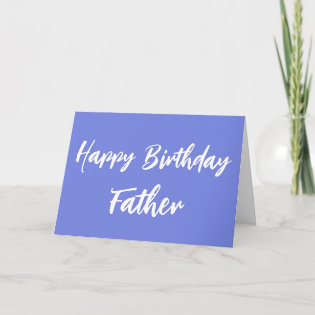 Tarjeta Blue Happy Birday Father from Daughter Card (Anverso)