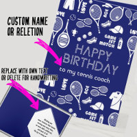 Blue Happy Birday 🎾 Tennis 💙 🤍