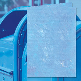 Tarjeta Blue Hello Modern Blank