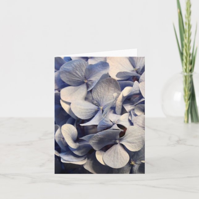 Tarjeta Blue Hydrangea Blank Notecards (Anverso)