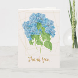 Tarjeta Blue Hydrangea Floral | Thank You 