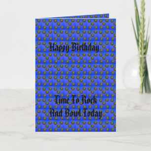 Tarjeta Blue Lawn Bowls Happy Birthday Card,
