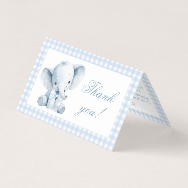 Tarjeta Blue Little Peanut Baby Boy Shower Gracias Cartas (Anverso)