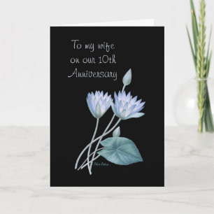 Tarjeta Blue Lotus by Pierre Joseph Redoute