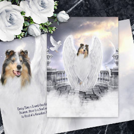 Tarjeta Blue Merle Collie Angel Heaven - Simpatía por pérd