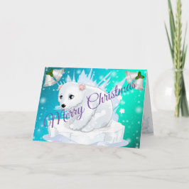 Tarjeta Blue Merry Christmas