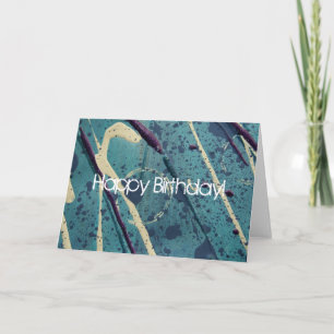 Tarjeta Blue Paint Play, ¡Feliz Cumpleaños!