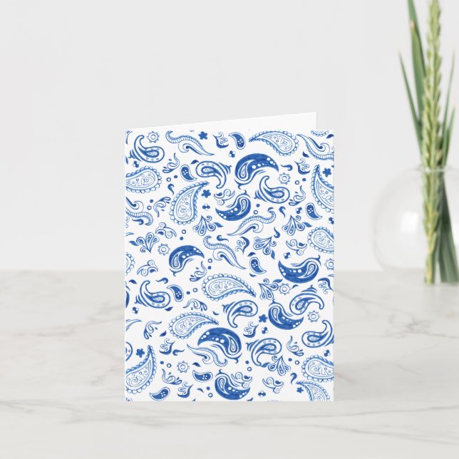 Tarjeta Blue Paisley (Anverso)