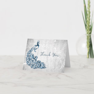 Tarjeta Blue Peacock Gracias