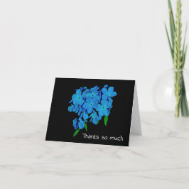 Tarjeta Blue Phlox on Black Gracias