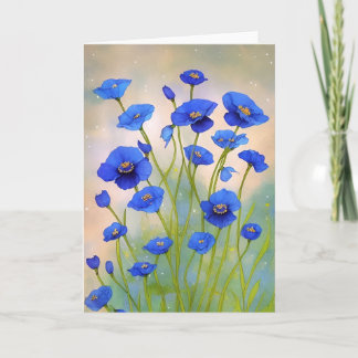 Tarjeta Blue Poppies