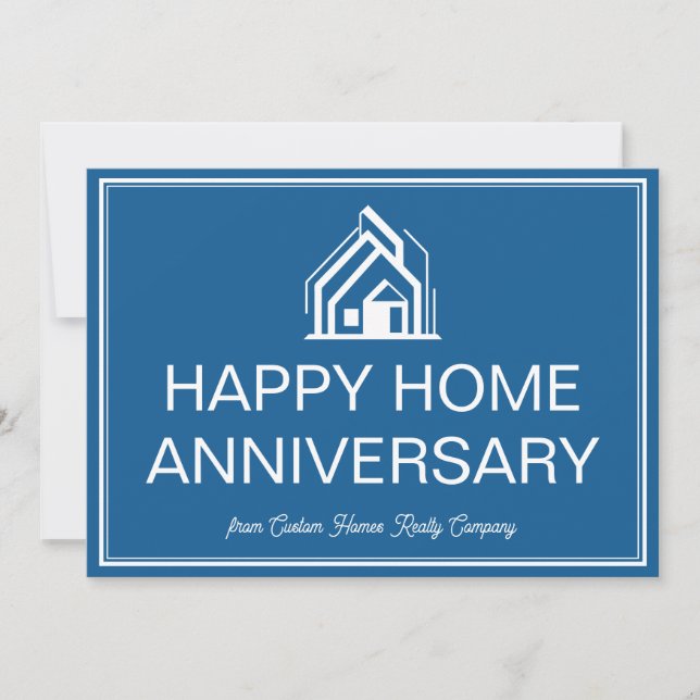 Tarjeta Blue Real Estate Business Personalized Marketing (Anverso)