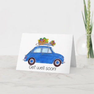 Tarjeta Blue Retro Fiat 500