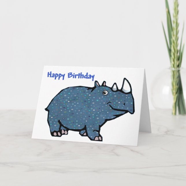 Tarjeta Blue Rhino Happy Birday (Anverso)