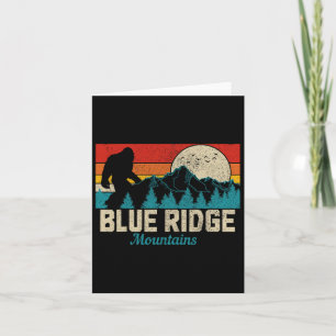 Tarjeta Blue Ridge Mountains Bigfoot Vintage Hiking Hunter