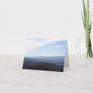 Tarjeta Blue Ridge Mountains Notecard
