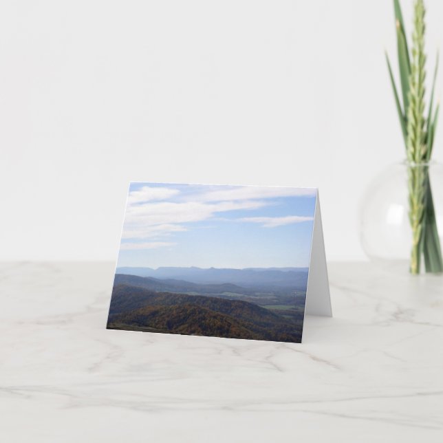 Tarjeta Blue Ridge Mountains Notecard (Anverso)