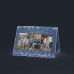 Tarjeta Blue Snowflakes Christmas Modern Collage 3 Photos<br><div class="desc">Blue Snowflakes Christmas Modern Collage 3 Photos Family Holiday Card. Feel free to change the color of the background at the bottom to coordinate with the chosen photo for the front. IMPORTANT NOTICE: This design is part of a collection and has other coordinated elements that you can find in my...</div>