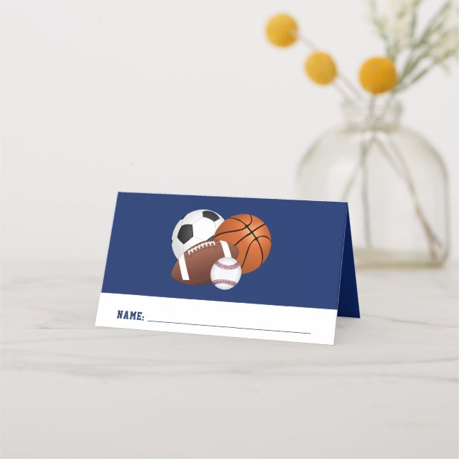 Tarjeta Blue Sports Birday Place (Anverso)