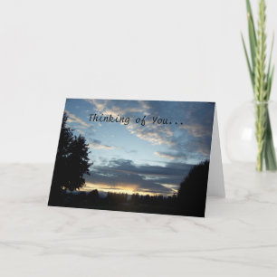 Tarjeta Blue Sunset Dreams "Thinking of You" Card