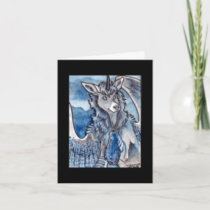 Tarjeta Blue Unicorn Notecard
