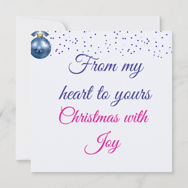 Tarjeta Blue Winter Wishes (Reverso)