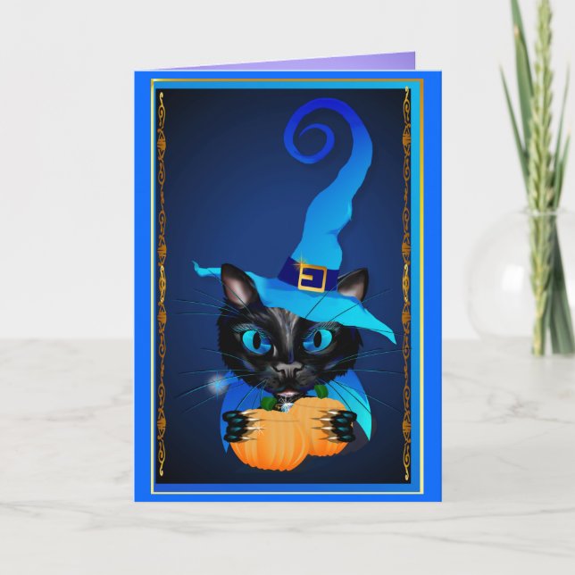 Tarjeta Blue Witch Kitty (Anverso)