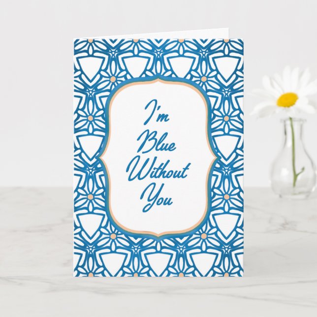 Tarjeta Blue Without You Miss You Card (Planta pequeña)
