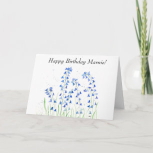 Tarjeta Bluebells flores azules bosques Cumpleaños