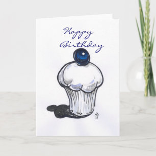 Tarjeta Blueberry Muffin Feliz cumpleaños