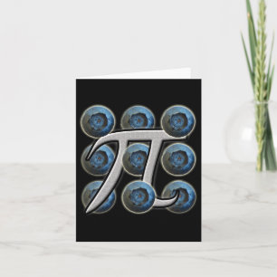 Tarjeta Blueberry Pi O Pie - Food Graphic Art Pi Day