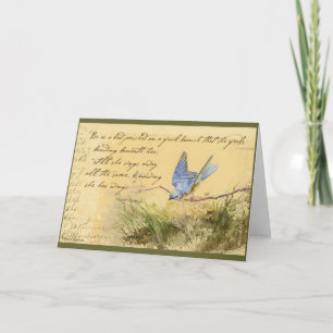Tarjeta Bluebird en Branch y Victor Hugo cita
