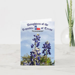 Tarjeta bluebonnets elevados de Tejas - k, PARACHOQUE -1A