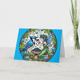 Tarjeta Bluejay Fairy Blue Jay Fairies