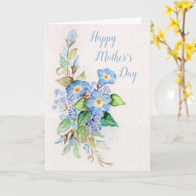Tarjeta Blues celestiales (flor amarilla)