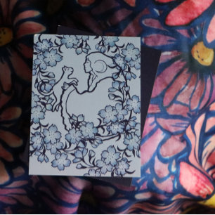 Tarjeta Blues de bruja del gato de la diosa de la luna