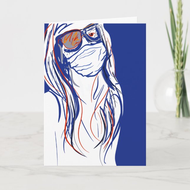 Tarjeta blues de máscara facial (Anverso)
