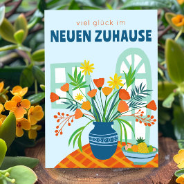 Tarjeta Blumen Neuen Haus ZUHAUSE herzlichen Glückwunsch