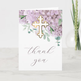 Tarjeta Blush Hydrangea Holy Cross Religious Thank You