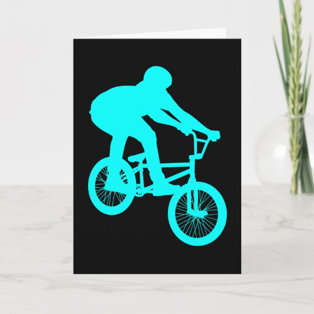 Tarjeta BMX Bike Motocross Bicicleta Freestyle Regalo Retr (Anverso)