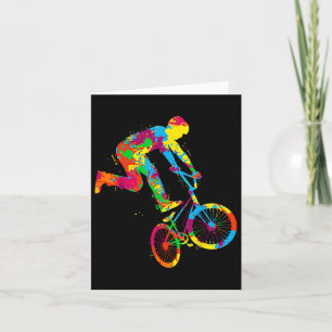 Tarjeta Bmx Bike Stunt Rider Niños